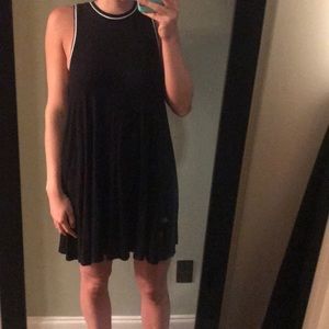 Black high neck swing dress